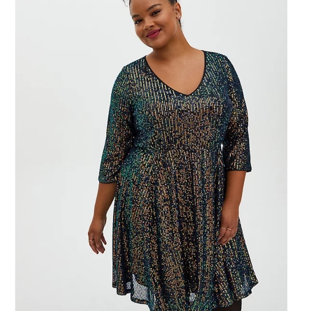 Torrid Iridescent sequins dress